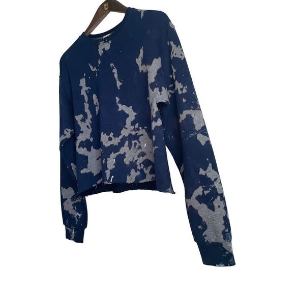 Upcycled Tie-Dyed & Paint Spackled Sweatshirt - Picture 3 of 7